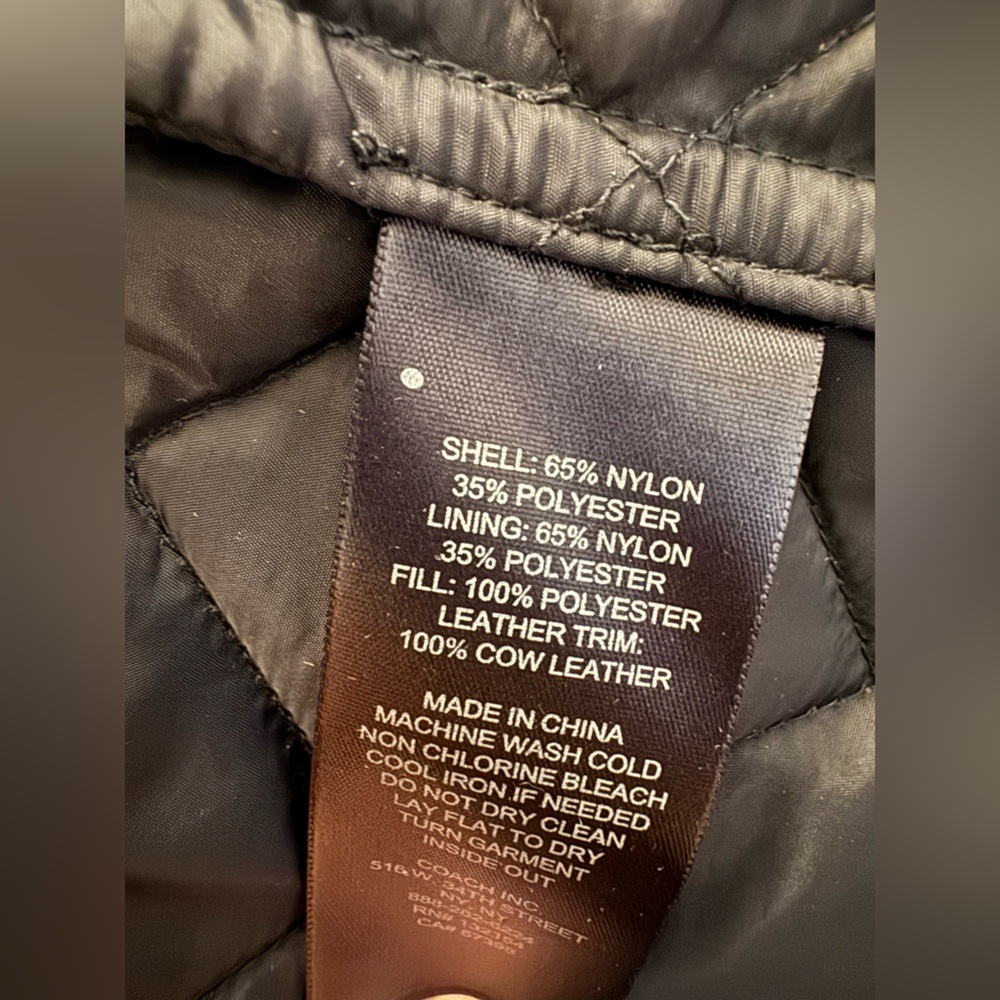 Coach Black Quilted Light Street Jacket - Picture 6 of 10